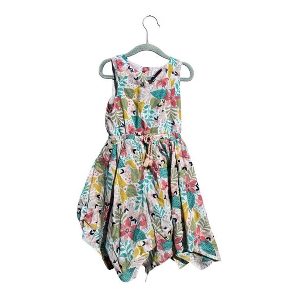 Tommy Bahama Kids Tropical Floral Dress size 4T cottagecore boho Fairycore - Picture 2 of 5